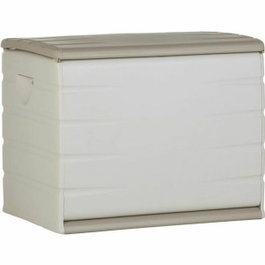 Plastiken Coffre de rangement 260L Beige avec roulettes