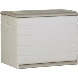 Plastiken Coffre de rangement 260L avec roulettes et système de verrouillage, pour usage intérieur et extérieur - Beige