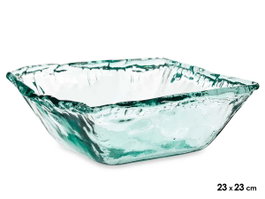 Giftdecor Centre de table en verre Inca 23 cm Cristal recyclé Transparent (Set de 4)