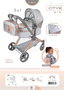 Decuevas Cityx 3-en-1 - Poussette pliante pour poupées jusqu'à 50 cm - Dimensions 38x65x73 cm - Coton, Plastique, Polyester
