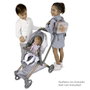 Decuevas Cityx 3-en-1 - Poussette pliante pour poupées jusqu'à 50 cm - Dimensions 38x65x73 cm - Coton, Plastique, Polyester
