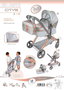 Decuevas Cityx 3-en-1 - Poussette pliante pour poupées jusqu'à 50 cm - Dimensions 38x65x73 cm - Coton, Plastique, Polyester