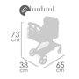 Decuevas Cityx 3-en-1 - Poussette pliante pour poupées jusqu'à 50 cm - Dimensions 38x65x73 cm - Coton, Plastique, Polyester