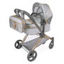 Decuevas Cityx 3-en-1 - Poussette pliante pour poupées jusqu'à 50 cm - Dimensions 38x65x73 cm - Coton, Plastique, Polyester