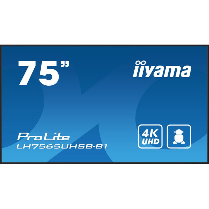 Écran Videowall Iiyama ProLite LH7565UHSB-B1 75" 4K Ultra HD LCD 50 - 60 Hz 60 Hz Écran Videowall Iiyama ProLite LH7565UHSB-B1 75" 4K Ultra HD LCD 50 - 60 Hz 60 Hz
