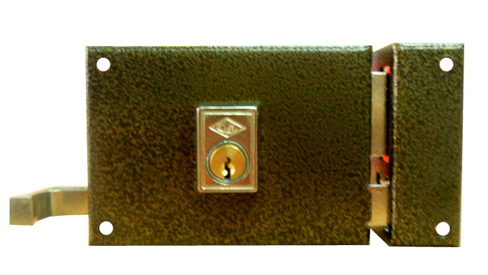 CVL Serrure 1125-A avec cylindre rond, droite, peinte CVL Serrure 1125-A avec cylindre rond, droite, peinte