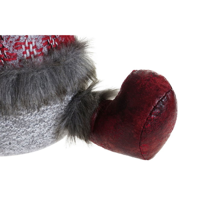 Décorations de Noël DKD Home Decor Rouge Gris Renne 27 x 19 x 32 cm (2 Unités)