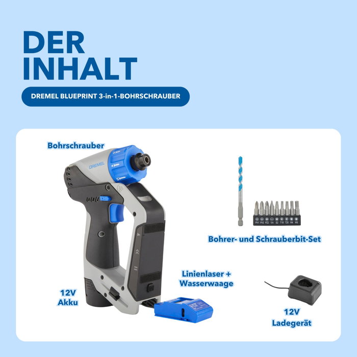 Dremel Blueprint DD12V-S1 Perceuse-visseuse 12V 3-en-1