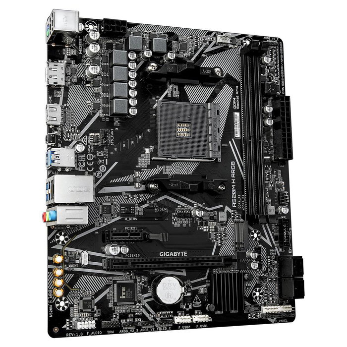 Gigabyte A520M H ARGB Carte Mère Micro ATX Socket AM4 Chipset AMD A520 DDR4 M.2 NVMe HDMI ARGB Gigabyte A520M H ARGB Carte Mère Micro ATX Socket AM4 Chipset AMD A520 DDR4 M.2 NVMe HDMI ARGB