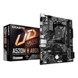 Gigabyte A520M H ARGB Carte Mère Micro ATX Socket AM4 Chipset AMD A520 DDR4 M.2 NVMe HDMI ARGB