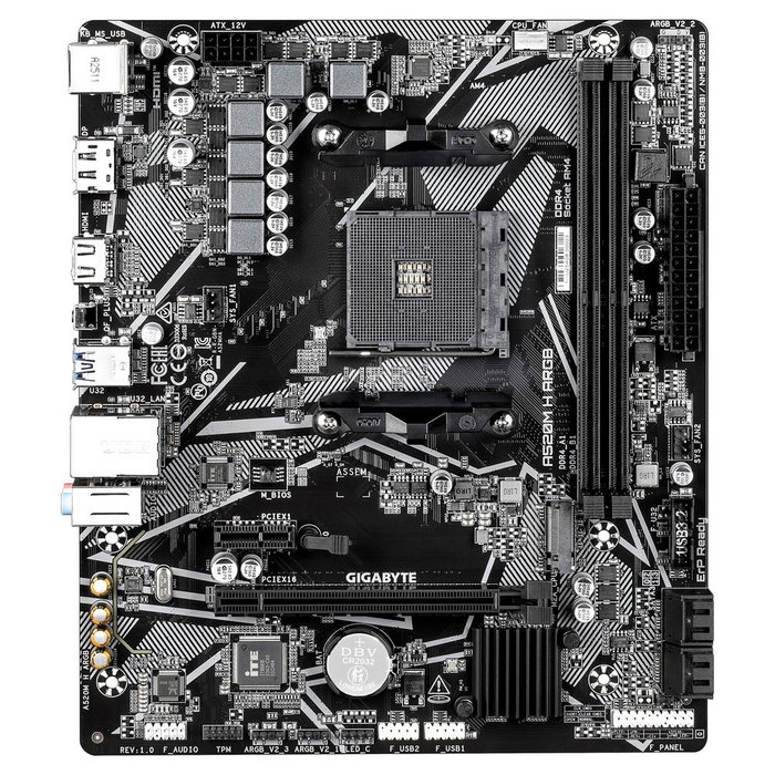 Gigabyte A520M H ARGB Carte Mère Micro ATX Socket AM4 Chipset AMD A520 DDR4 M.2 NVMe HDMI ARGB Gigabyte A520M H ARGB Carte Mère Micro ATX Socket AM4 Chipset AMD A520 DDR4 M.2 NVMe HDMI ARGB