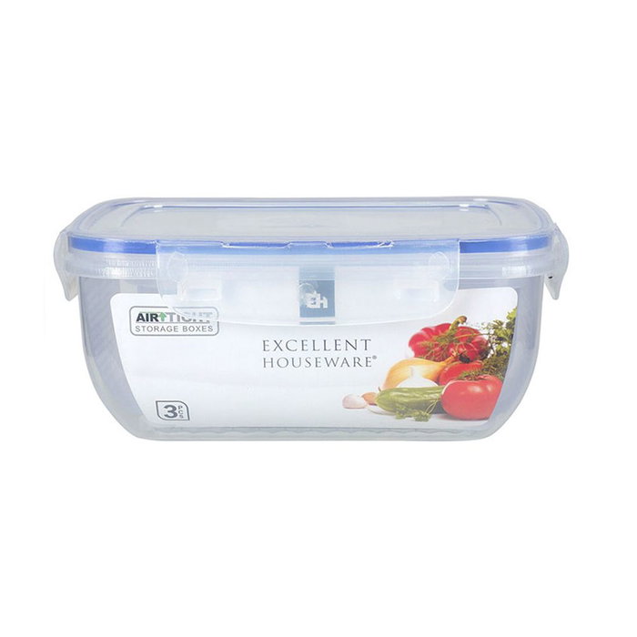 Ensemble de Boîtes à Lunch Excellent Houseware 024001010 Plastique 400 ml 800 ml 1,4 L Ensemble de Boîtes à Lunch Excellent Houseware 024001010 Plastique 400 ml 800 ml 1,4 L