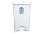 ARTE REGAL Poubelle à pédale en plastique blanc 50L (Lot de 3)