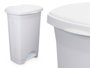 ARTE REGAL Poubelle à pédale en plastique blanc 50L (Lot de 3)