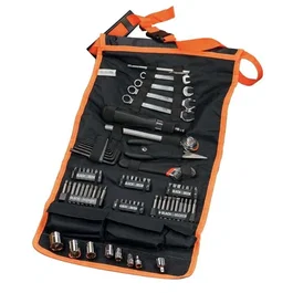 BLACK+DECKER A7063-QZ Kit d'outillage - 77 pièces avec sacoche enroulable - embouts, douilles, clés et accessoires pour bricoleurs