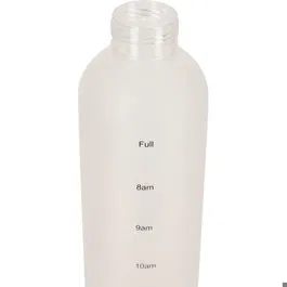 Athlecia Gourde d'Eau Ayan 1000 ml avec Repères Horaires - Sans Phtalates - Blanc