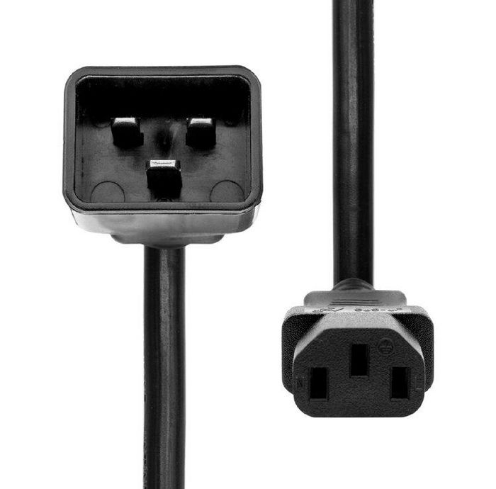 ProXtend Cordon d'alimentation C13 mâle vers C20 femelle 0,5 m Noir