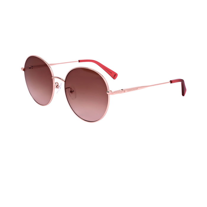 Longchamp LO157SA Lunettes de soleil femme monture métallique ronde 58-18-140 mm UV400 catégorie 3