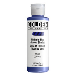 Golden Couleur Acrylique Fluide Green Shade Phthalo Blue 118 ml