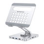 Conceptronic DONN26G Station d'accueil USB-C 8-en-1 Gris avec HDMI 4K, USB-A, USB-C PD 100W, lecteur SD