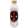 STOR Bouteille en verre Marvel Deadpool 1030 ml avec bouchon étanche, borosilicate sans BPA réutilisable pour réduire les déchets plastiques