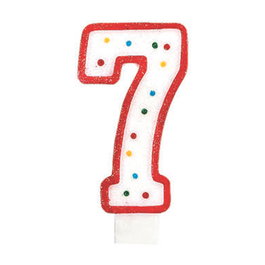 Party Time Bougie Anniversaire Chiffre 7 - 14 cm