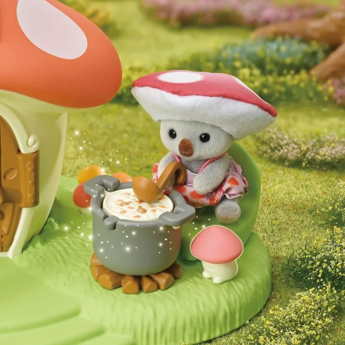 Sylvanian Families Maison Champignon avec Fée et Bébé Koala