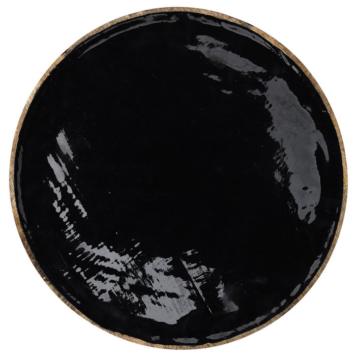 Home Deco Factory Sous-plat de présentation 35 cm noir en bois de manguier Home Deco Factory Sous-plat de présentation 35 cm noir en bois de manguier