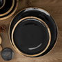 Home Deco Factory Sous-plat de présentation 35 cm noir en bois de manguier