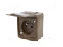 PAWBOL Socle d'alimentation AC 2P+PE marron 16A