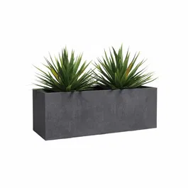 Artevasi Jardinière Sydney 80 cm en Plastique Anthracite - 57 L - Dimensions 79.5 x 29.5 x 29.5 cm