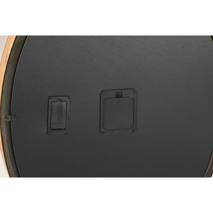 Horloge Murale Home ESPRIT Argenté Naturel Métal Verre Bois de pin 50 x 8 x 68 cm