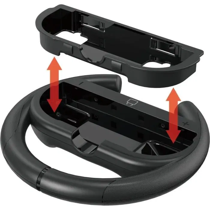 Venom Volant de Course pour Joy-Con Nintendo Switch et Switch OLED - Noir - Compatible Switch 2 - Optimisé Jeu de Course