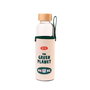 ERIK - Botella de Agua de Cristal con Funda Mang BT21, 500 ml, con Tapon de Bambú y Asa