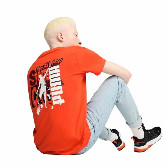 T-shirt à manches courtes homme Puma Graphics Puma Sports Club Orange