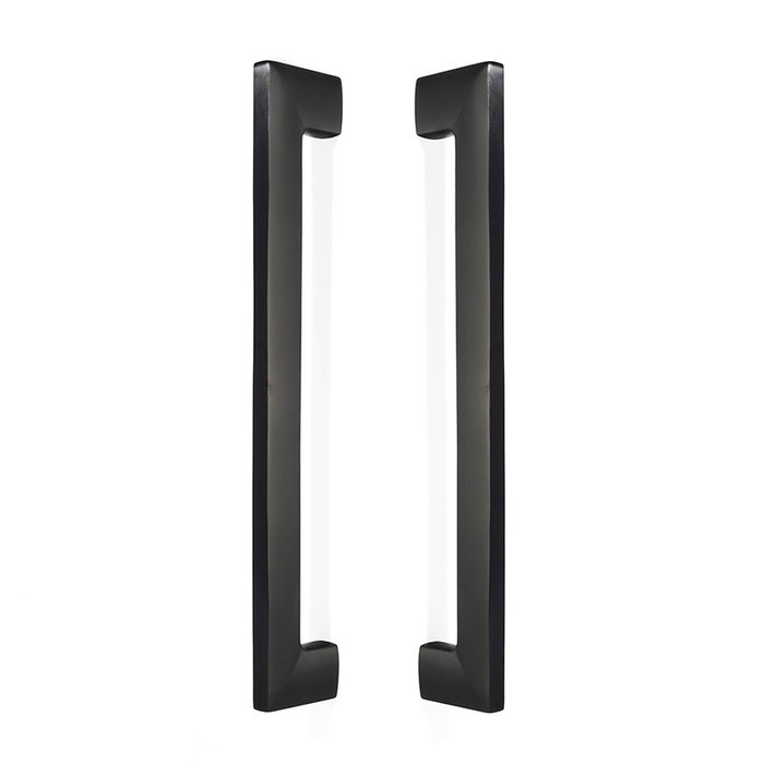 ARTICULOS INOXIDABLES Manillon Jnf Métrique 300 mm en acier inoxydable, finition nickel satiné / titane noir