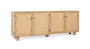 GINER Y COLOMER - Buffet en bois de manguier avec 4 portes à motif de canevas tressé, design artisanal - Couleur naturel - Dimensions 200 x 40 x 77 cm