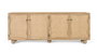 GINER Y COLOMER - Buffet en bois de manguier avec 4 portes à motif de canevas tressé, design artisanal - Couleur naturel - Dimensions 200 x 40 x 77 cm