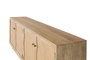GINER Y COLOMER - Buffet en bois de manguier avec 4 portes à motif de canevas tressé, design artisanal - Couleur naturel - Dimensions 200 x 40 x 77 cm
