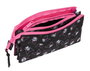 Safta Portatodo Triple Kuromi - Coffret de rangement triple avec personnage Kuromi - 22 x 12 x 3 cm - À partir de 3 ans