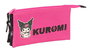 Safta Portatodo Triple Kuromi - Coffret de rangement triple avec personnage Kuromi - 22 x 12 x 3 cm - À partir de 3 ans