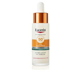 Eucerin Sérum de protection solaire visage SPF50+ Oil Control effet mat 12h, UV et lumière bleue, 30 ml
