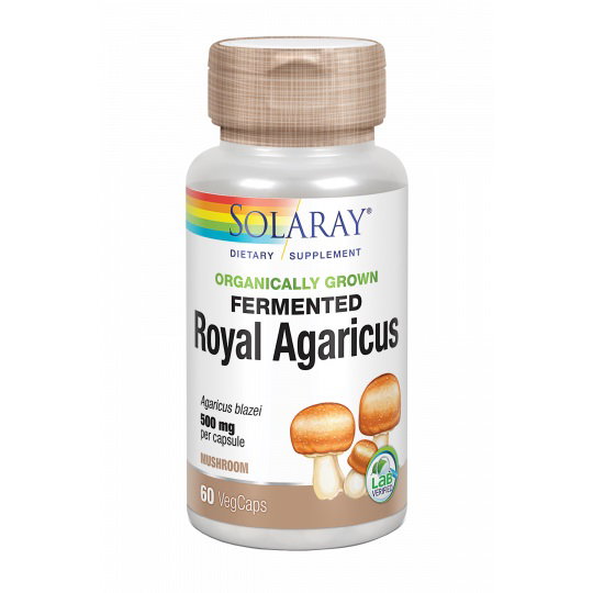 SOLARAY Royal Agaricus Champiñon du soleil 500mg, 60 capsules