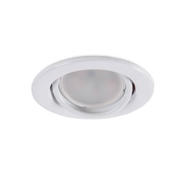 Vepa Pack de 5 ampoules LED GU10 6W 500Lm 6000K avec anneau downlight inclinable blanc
