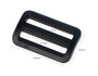 Innspiro Boucle coulissante rectangulaire en plastique noir 32,3 mm (lot de 5)