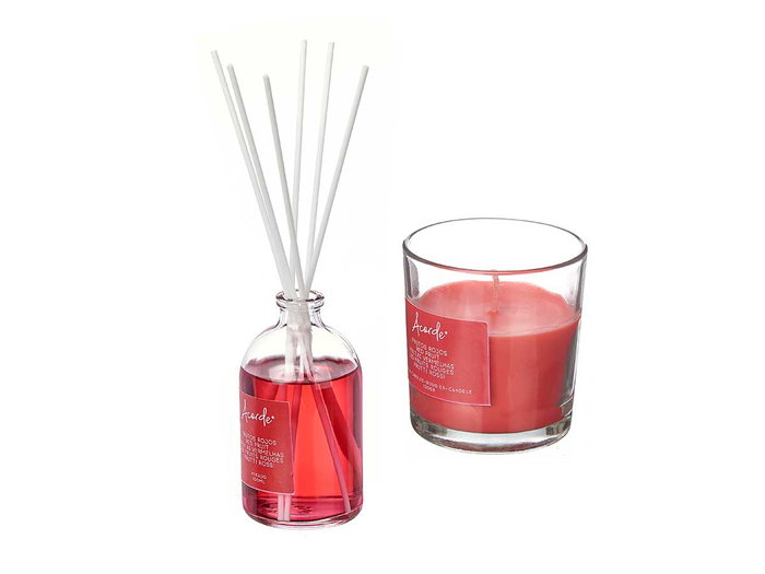 Acorde Coffret Mikado 100 ml Bougie 30h Fruits Rouges 19,2 x 15 x 7,5 cm (Set de 6)
