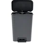 Curver COMPATTA Poubelle à pédale Duo 23 L + 23 L Gris anthracite Polypropylène