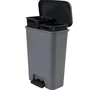 Curver COMPATTA Poubelle à pédale Duo 23 L + 23 L Gris anthracite Polypropylène