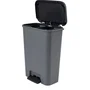 Curver COMPATTA Poubelle à pédale Duo 23 L + 23 L Gris anthracite Polypropylène