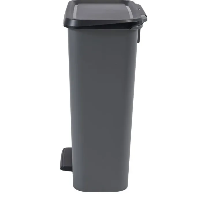 Curver COMPATTA Poubelle à pédale Duo 23 L + 23 L Gris anthracite Polypropylène